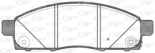 OPEN PARTS Комплект тормозных колодок, дисковый тормоз BPA1434.02